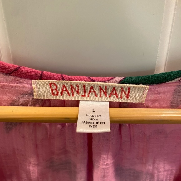 Banjanan Peony Mini Dress L Pink Long Sleeve MINT - Picture 7 of 11